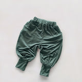 Toddler Boy Retro Solid Color Loose Pants