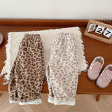 Baby Toddler Leopard Floral Fleece Lined Pants