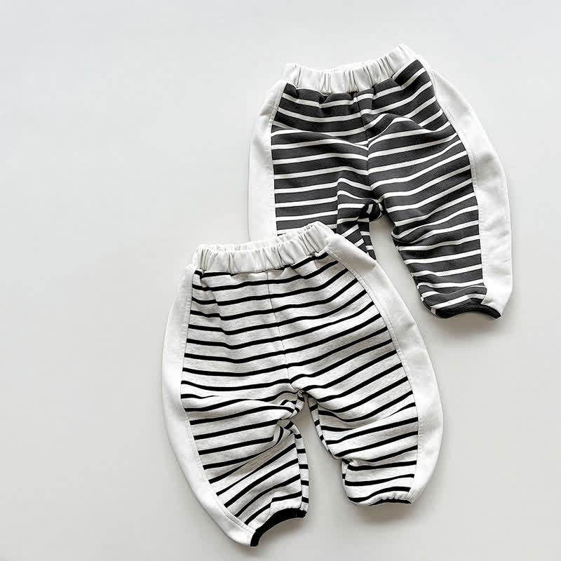 Toddler Boy Striped Panel Pants