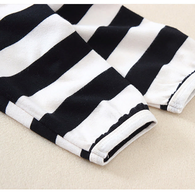 Toddler Round Neck Pocket Striped Casual Sweatshirt