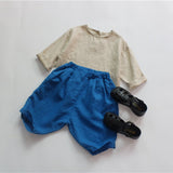 Toddler Retro Solid Color Linen Tee