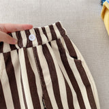 Toddler Boy Vertical Striped Corduroy Fleece Lined Pants