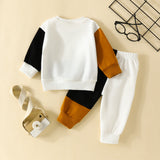 Baby Design Color Block Sweatsuit 2 Pieces Set