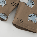 BE HAPPY Toddler Boys Hippo Tee and Shorts Set