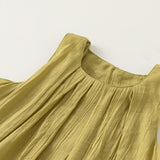 Toddler Girl Solid Color Pleated Sleeveless Dress