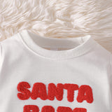 SANTA BABE Baby Girl Slogan Bell-bottoms 2 Pieces Set