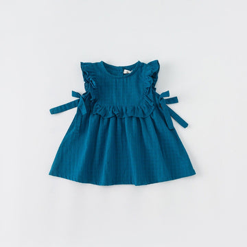 Baby Toddler Ruffled Trim Loose Dress
