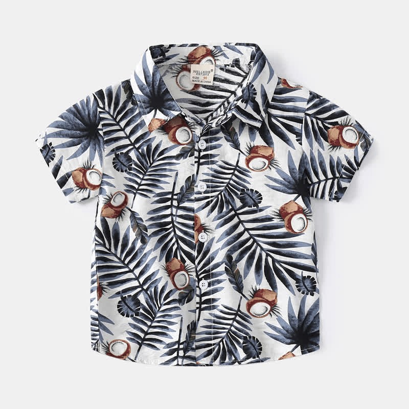 Toddler Boy Tropical Polo Collar T-shirt