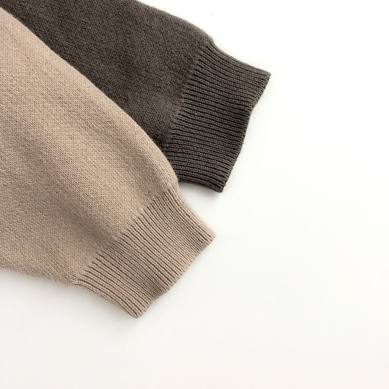 Toddler Color Block Knitted Sweater
