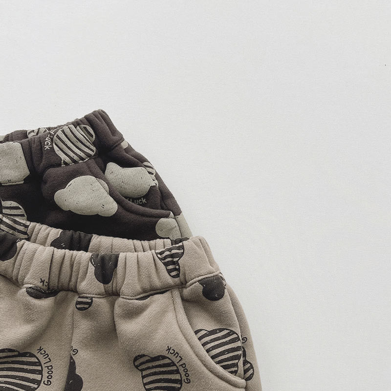 Toddler Bear Fleece Lined Pants