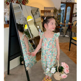 Toddler Girl Floral Ruffled Jumpsuit