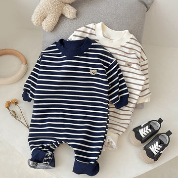 Baby Bear Striped Romper