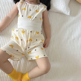 Toddler Bunny Bear Sleeveless Pajamas Set