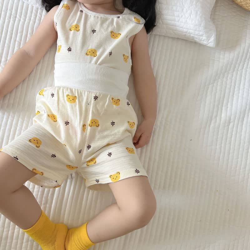Toddler Bunny Bear Sleeveless Pajamas Set