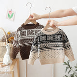 Toddler Vintage Knitted Jacquard Design Sweater