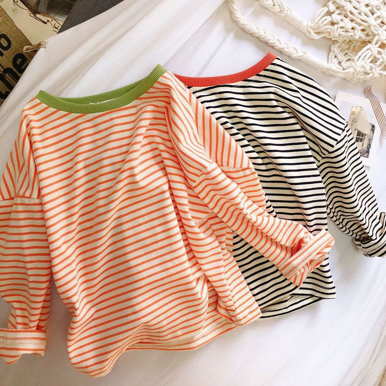 Toddler Striped Side Casual Sweatshirt