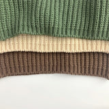 Toddler Vintage Solid Color Retro Style Knitted Sweater