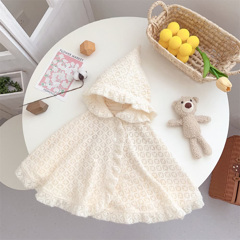 Baby Girl Lace Hooded Cloak