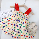 Toddler Girl Polka Dot Smocked Sling Dress