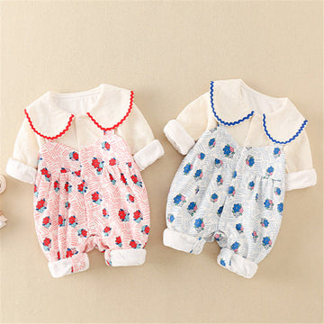 Baby Flower Fake 2 Pcs Romper
