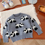 Toddler Lovely Panda Knitted Jacquard Sweater
