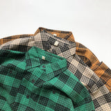 Toddler Boy Pocket Plaid Lapels Shirt