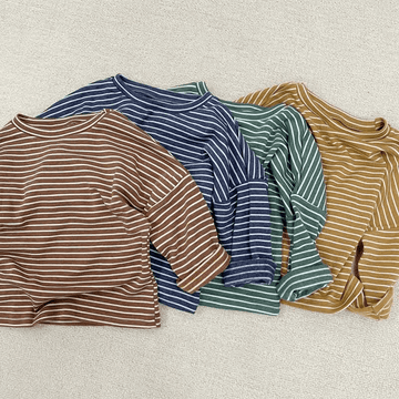 Toddler Boy Retro Striped Loose T-Shirt