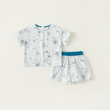 Toddler Plaid Graffiti Pajamas Set