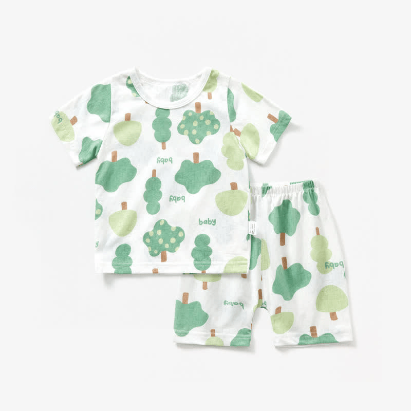 BABY Toddler Pumpkin Tree Pajamas Set