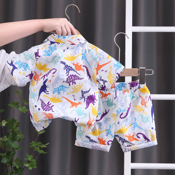 Baby Toddler Dinosaur Polo Shirt and Shorts Set
