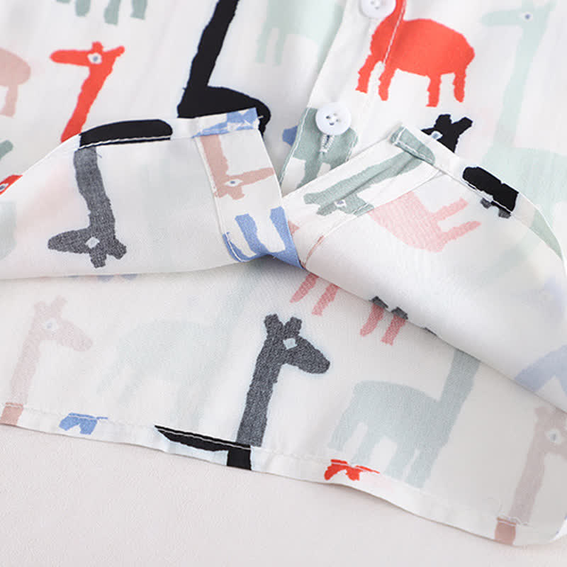 Toddler Giraffe Polo Shirt and Shorts Set