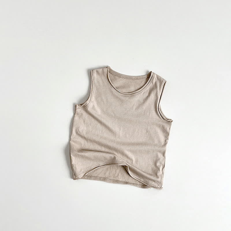 Toddler Boy Solid Color Loose Tank Top
