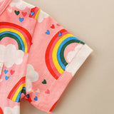 Toddler Rainbow Heart Loose Dress