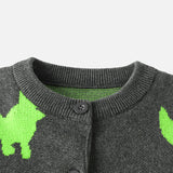 Toddler Knitted Cartoon Dinosaur Cardigan