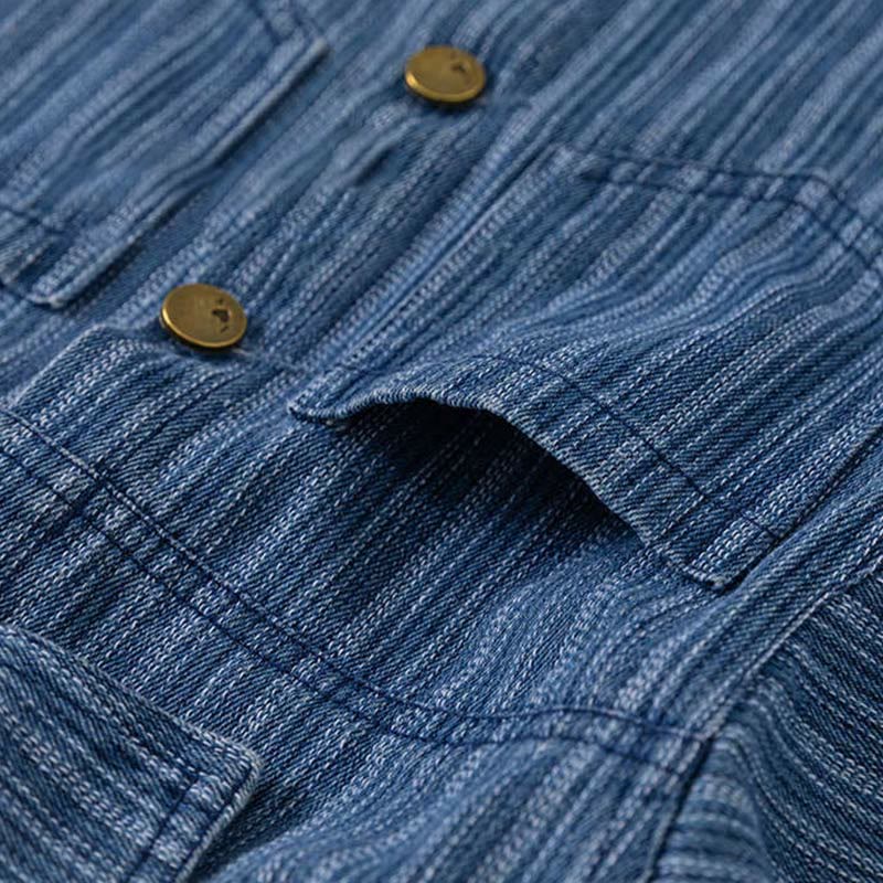 Toddler Boy Denim Striped Jacket