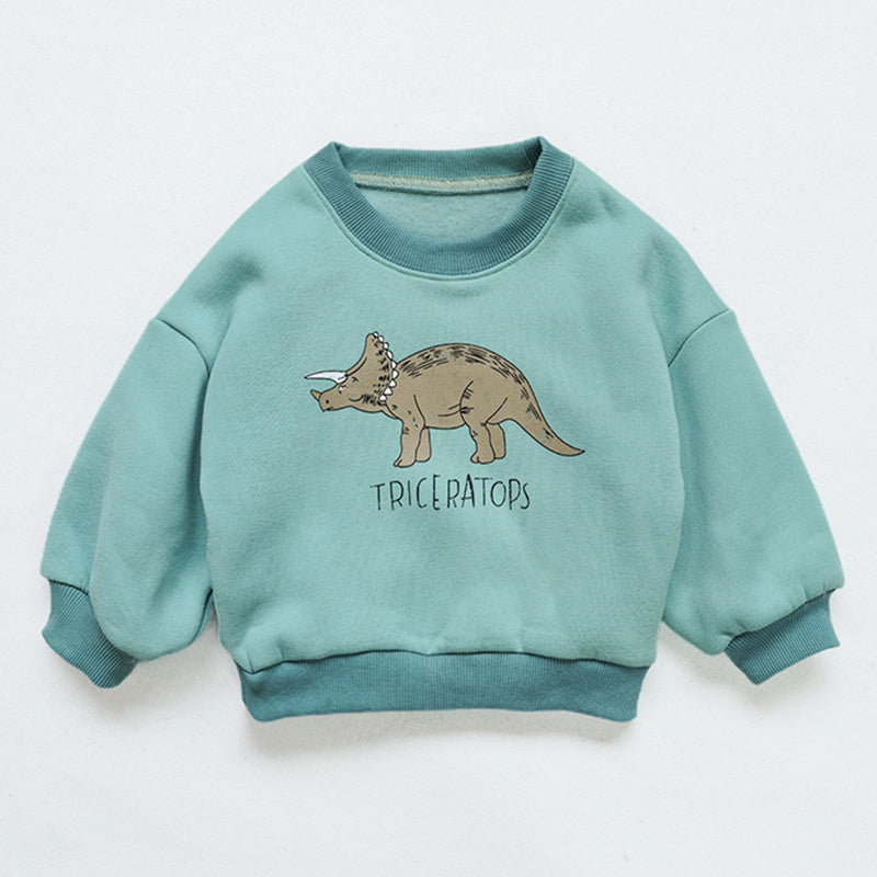 Toddler Dinosaur Fleece Lined Sweatshirt