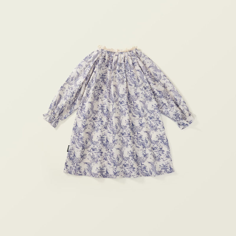 Toddler Girl Lace Wash Painted Flower Princess Dress