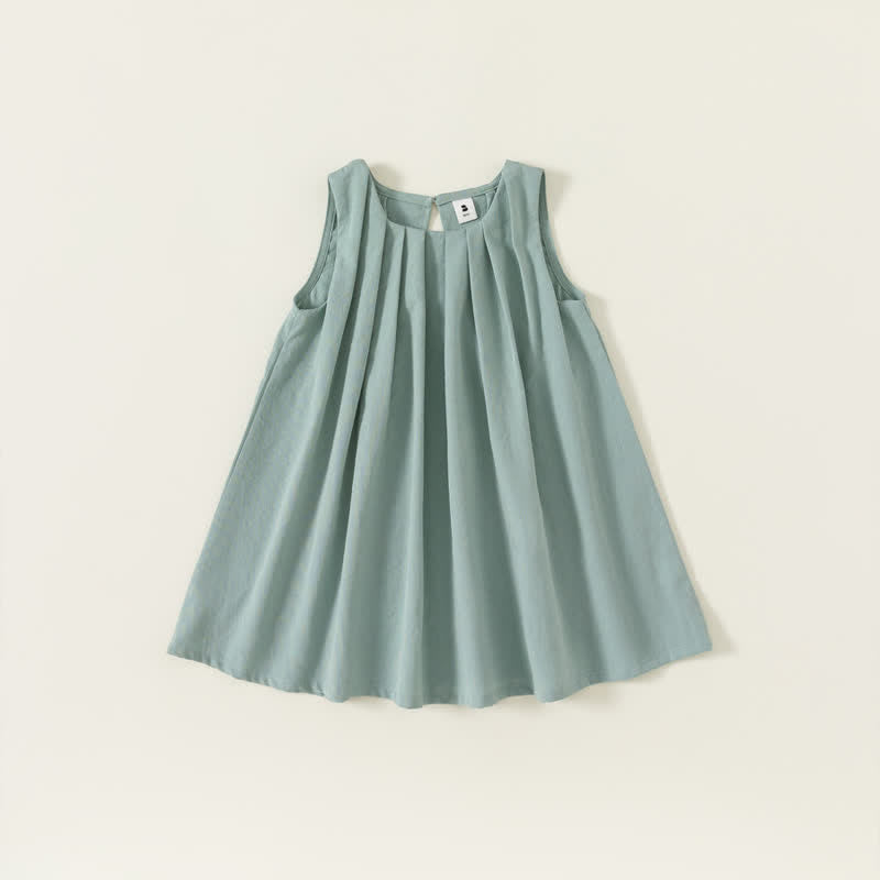 Toddler Girl Solid Color A Line Loose Dress