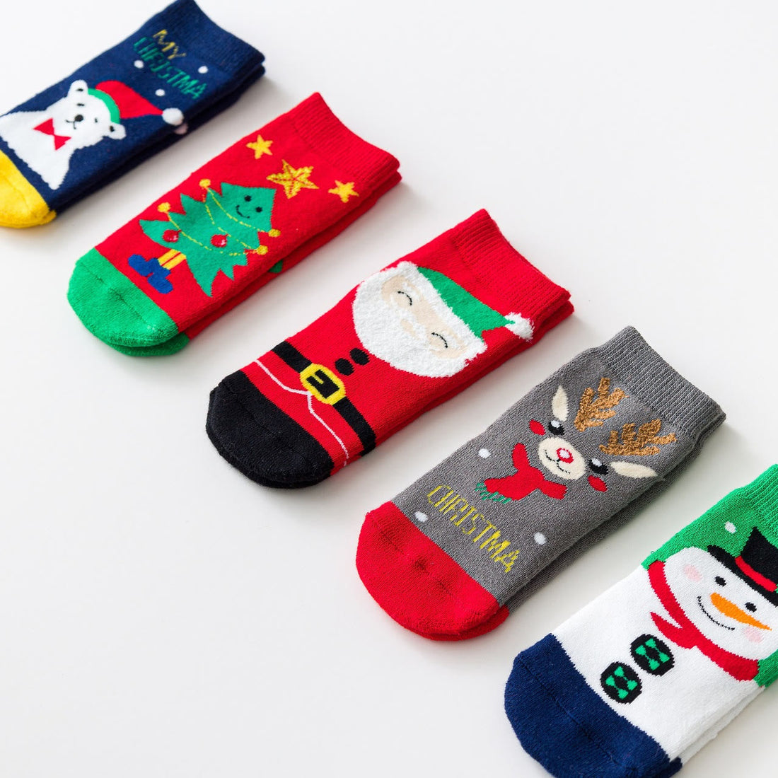 5 Pairs Baby Toddler Christmas Animal Socks