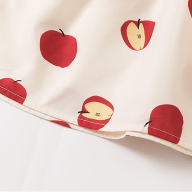 Toddler Girl Apple Puff Sleeve Dress