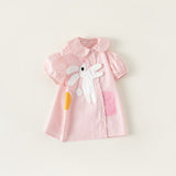 Toddler Girl Bunny Peter Pan Collar Dress