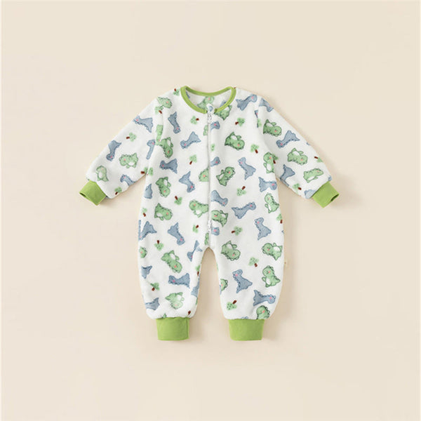 Baby Dino Fleece Pajamas Romper