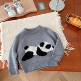 Toddler Lovely Panda Knitted Jacquard Sweater