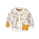 Toddler Cartoon Cat Knitted Lovely Cardigan