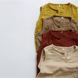 Toddler Retro Solid Color V Neck Tank Top