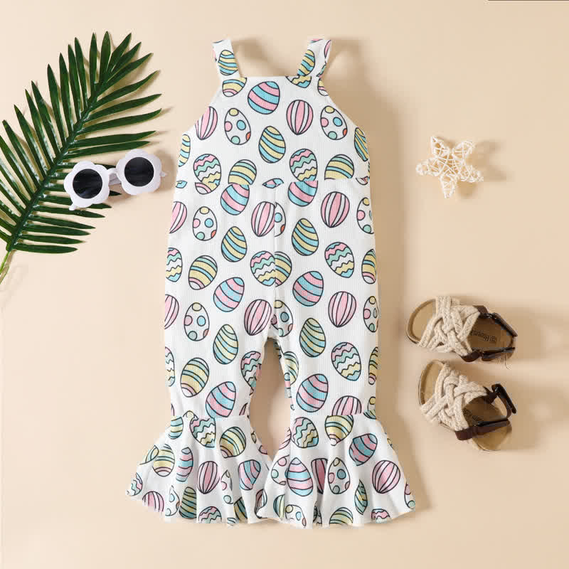 Toddler Girls Easter Flared Jumpsuit