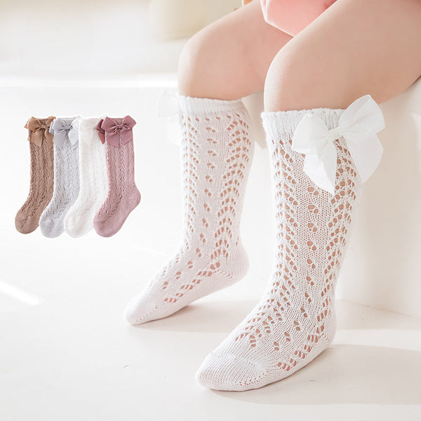 Meshy Princess Linen Crochet Summer Knee Socks