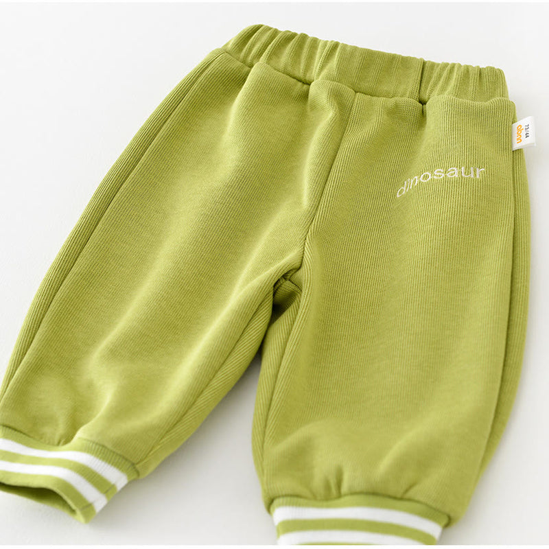 DINOSAUR Baby Casual Slogan Zipper Green Coat Pants
