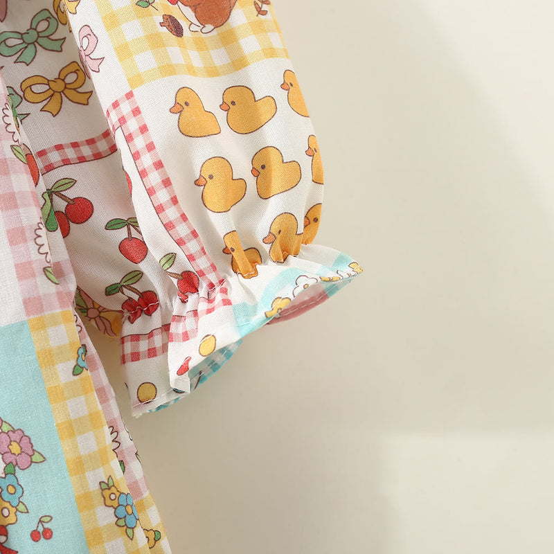 Baby Toddler Girl Animal Food Bow Flower Dress