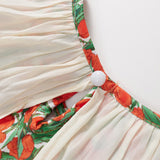 Toddler Girl Floral Red Dress